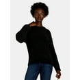 thumbnail image 1 of Time and Tru Women's and Women’s Plus Chenille Crewneck Sweater, Midweight, Sizes XS-4X, 1 of 5