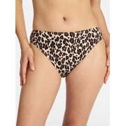 Women's and Women's Plus Mid Rise Bikini Swim Bottoms, Sizes XS-3X