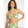 thumbnail image 1 of Time and Tru Women's Triangle Bikini Top with Rings, Sizes XS-XL, 1 of 6