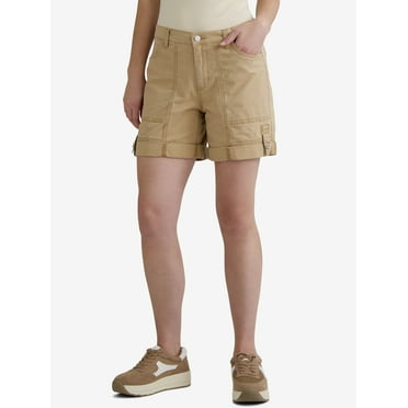 Time and Tru Women's and Women’s Plus Convertible Cargo Shorts, 6” Inseam, Sizes 0-22