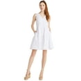 thumbnail image 1 of Time and Tru Women's and Women's Plus Cotton Blend Tiered Eyelet Dress, Sizes XS-4X, 1 of 2