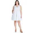 thumbnail image 1 of Time and Tru Women's and Women's Plus Cotton Blend Tiered Eyelet Dress, Sizes XS-4X, 1 of 3