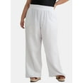 thumbnail image 1 of Time and Tru Women's and Women's Plus Cotton Gauze Beach Coverup Pants, Sizes XS-3X, 1 of 5