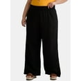 thumbnail image 1 of Time and Tru Women's and Women's Plus Cotton Gauze Beach Coverup Pants, Sizes XS-3X, 1 of 4
