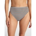 thumbnail image 1 of Time and Tru Women's and Women's Plus Size Crinkle High Rise High Leg Cheeky Bikini Bottoms, Sizes XS-3X, 1 of 5