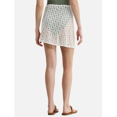 Time and Tru Women’s and Women’s Plus Crochet Coverup Skirt, Sizes S-2X