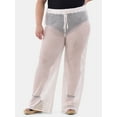 thumbnail image 1 of Time and Tru Women's and Women’s Plus Crochet Swim Coverup Pants, Sizes XS-2X, 1 of 4