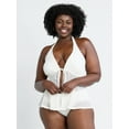 thumbnail image 1 of Time and Tru Women's and Women's Plus Crochet Tankini Swim Top, Sizes XS-3X, 1 of 5
