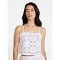 thumbnail image 1 of Time and Tru Women's and Women's Plus Cotton Crochet Coverup Tank Top, Sizes XS-3X, 1 of 5