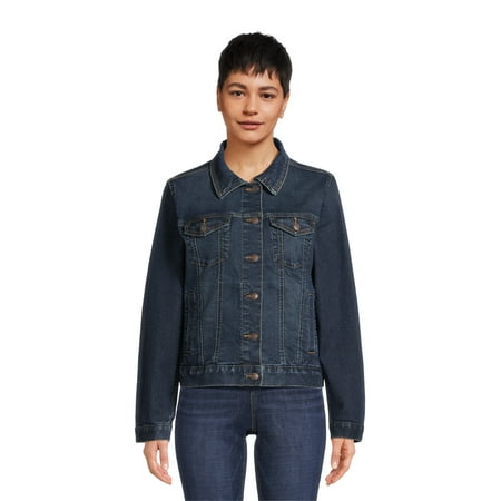 Time and Tru Women's and Women's Plus Denim Jacket, Sizes XS-4X