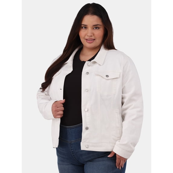 Time and Tru Women's and Women's Plus Denim Jacket, Sizes XS-4X