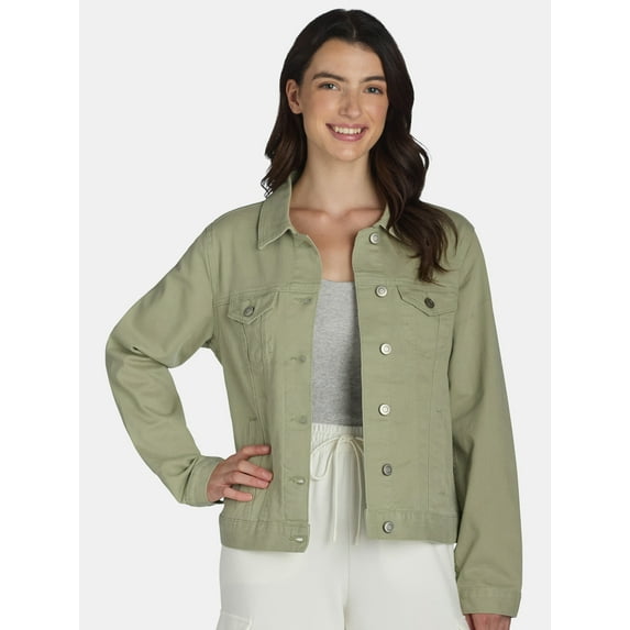 Time and Tru Women's and Women's Plus Denim Jacket, Sizes XS-4X