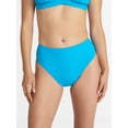 thumbnail image 1 of Time and Tru Women's and Women's Plus Ribbed Mid Rise Bikini Bottoms, Sizes XS-3X, 1 of 5