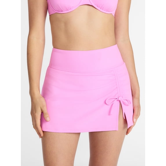 Time and Tru Women's and Women's Plus Ribbed Swim Skirt, Sizes XS-3X