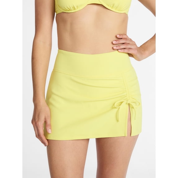 Time and Tru Women's and Women's Plus Ribbed Swim Skirt, Sizes XS-3X