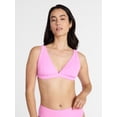 thumbnail image 1 of Time and Tru Women's and Women's Plus Ribbed Tall Triangle Bikini Top, Sizes XS-3X, 1 of 5