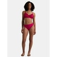 thumbnail image 1 of Time and Tru Women's and Women’s Plus Extra High Leg Bikini Bottoms, Sizes S-2X, 1 of 4