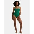 thumbnail image 1 of Time and Tru Women’s and Women’s Plus Eyelet Embroidered V Wire One Piece Swimsuit, Sizes XS-3X, 1 of 5
