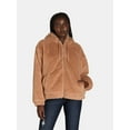 thumbnail image 1 of Time and Tru Women's and Women's Plus Faux Fur Hoodie Jacket, Sizes XS-2X, 1 of 5