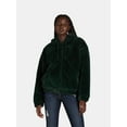 thumbnail image 1 of Time and Tru Women's and Women's Plus Faux Fur Hoodie Jacket, Sizes XS-2X, 1 of 5
