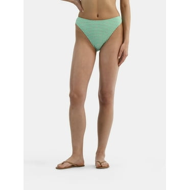 Time and Tru Women’s and Women’s Plus Gingham Bikini Bottoms, Sizes XS-3X