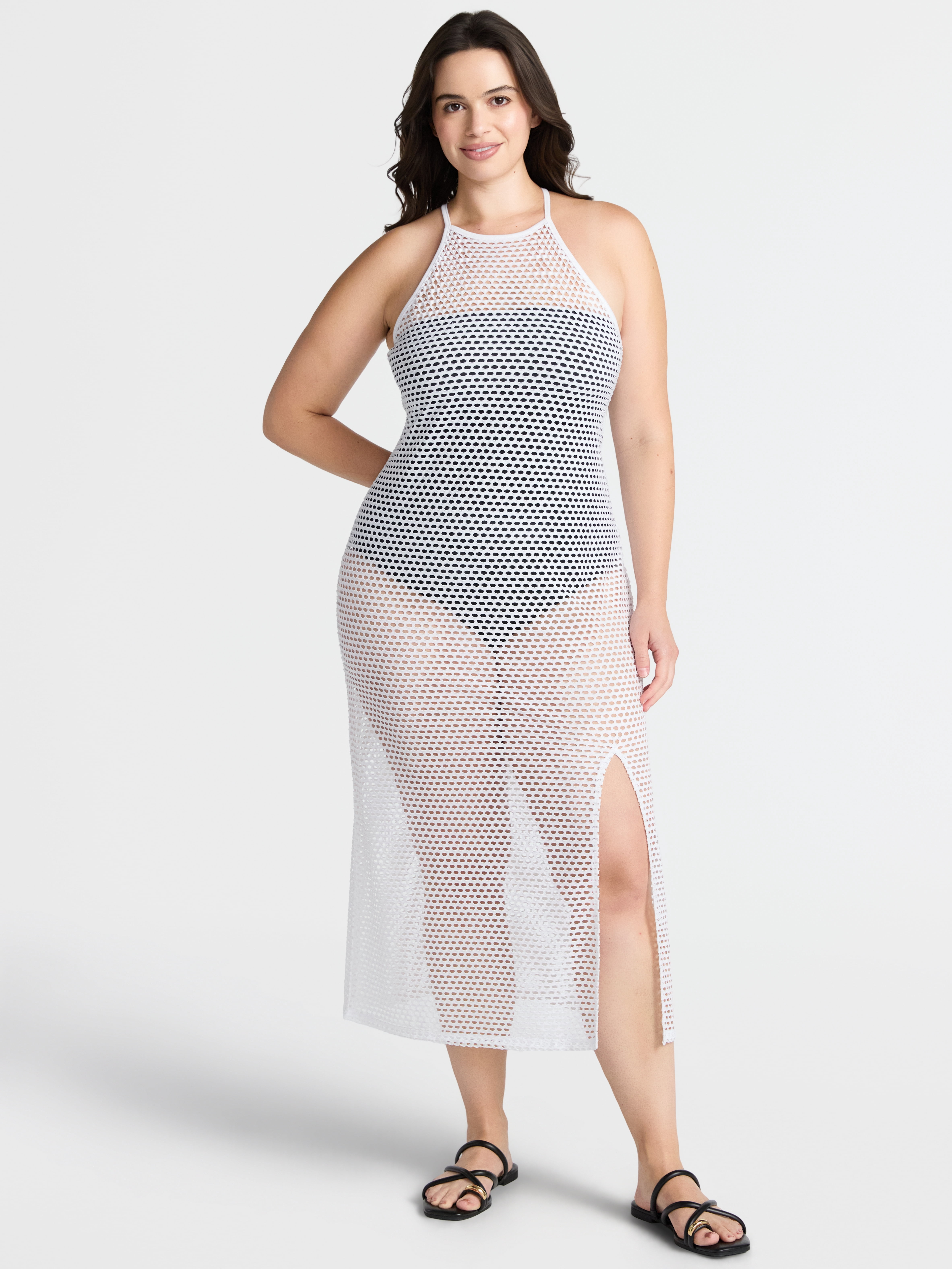 Time and Tru Women's and Women's Plus Halter Swim Coverup Dress. Sizes XS-3X