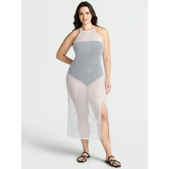 Time and Tru Women's and Women's Plus Halter Swim Coverup Dress. Sizes XS-3X