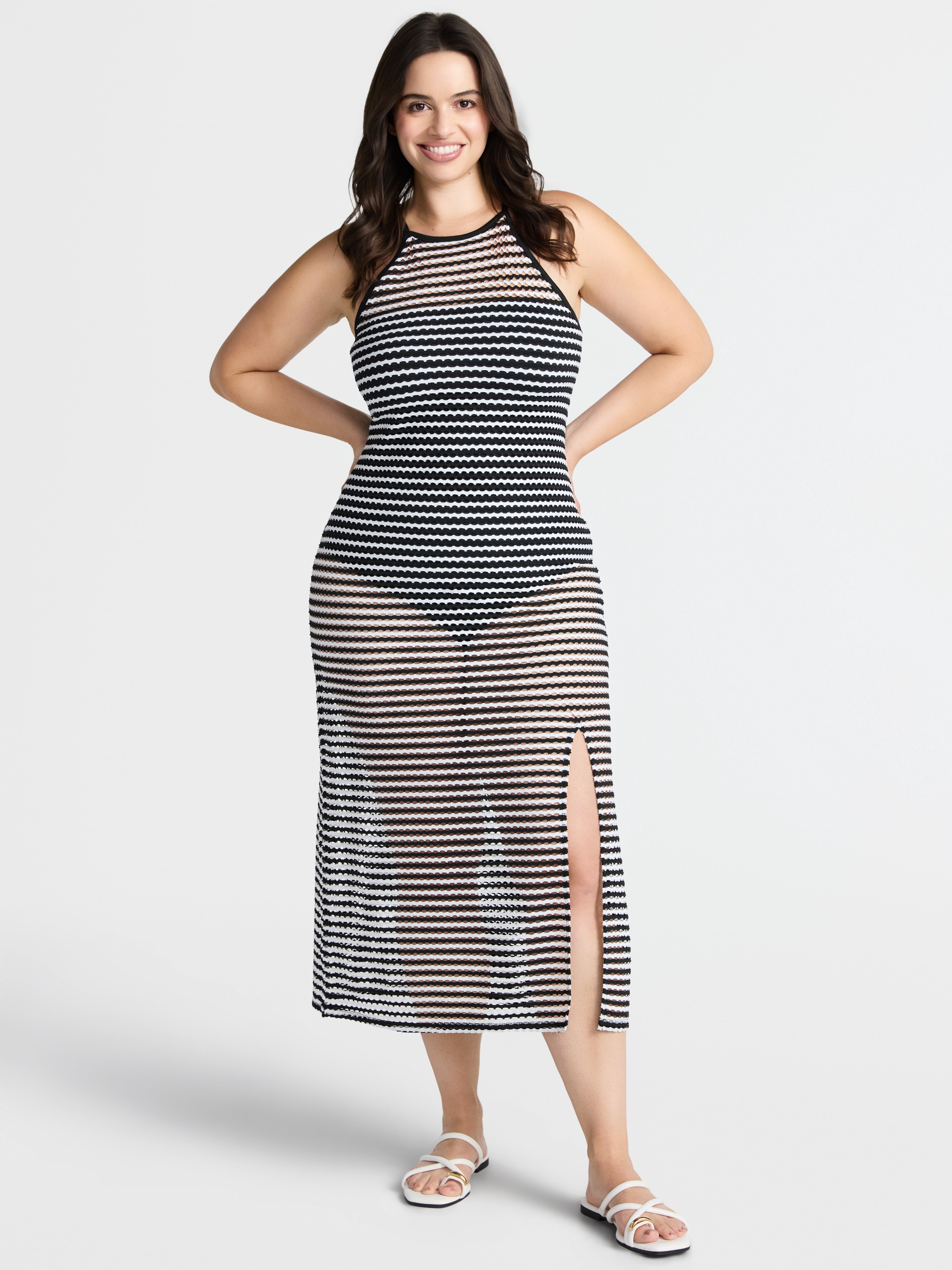 Time and Tru Women's and Women's Plus Halter Swim Coverup Dress. Sizes XS-3X