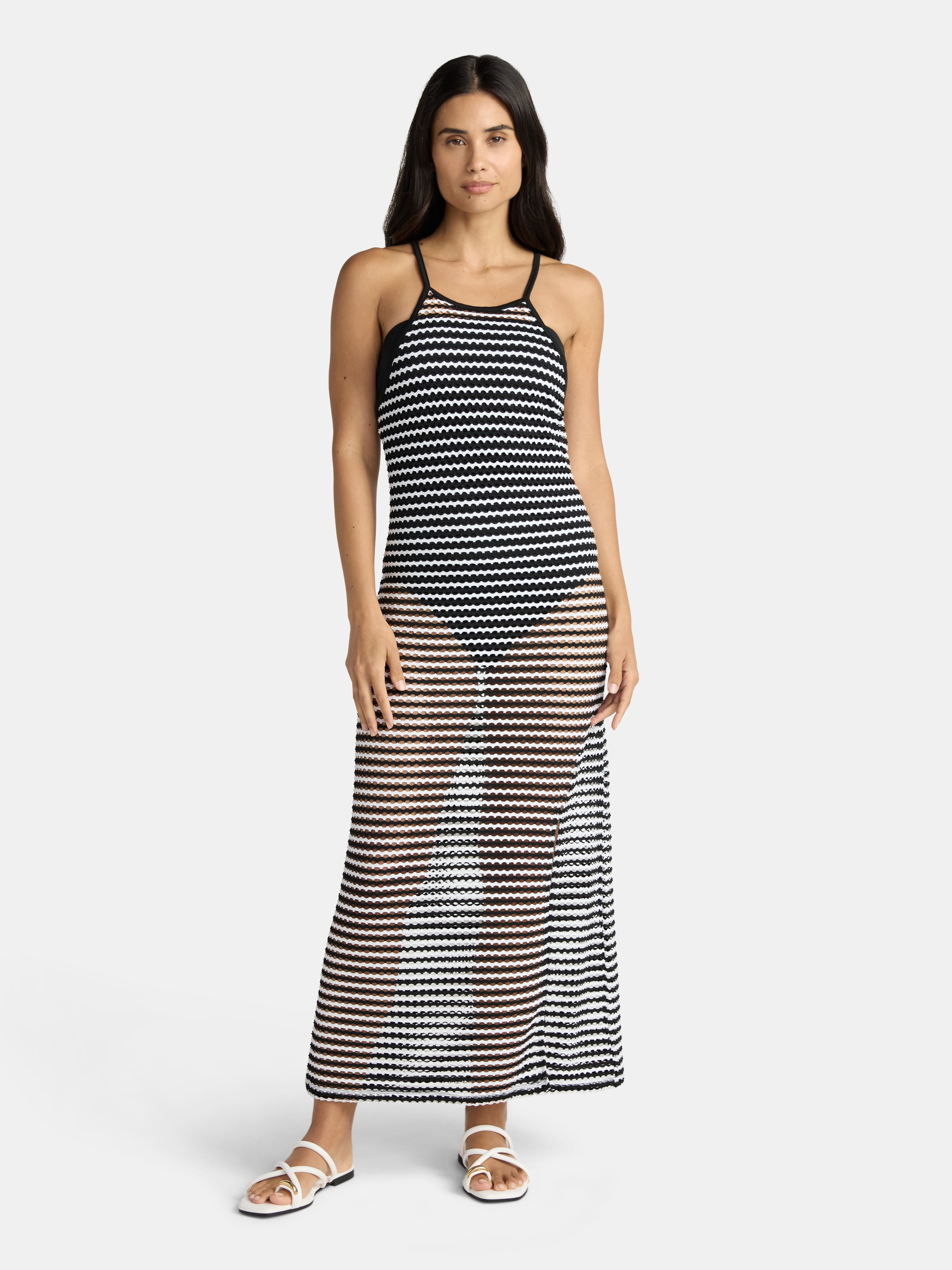 Time and Tru Women's Halter Swim Coverup Dress. Sizes XS-3X