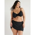 thumbnail image 1 of Time and Tru Women's and Women's Plus High Low Slimming Swim Skirt, Sizes S-3X, 1 of 6