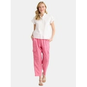 TIME AND TRU Linen Straight Pant, 27" Inseam, sizes XS-XXXL