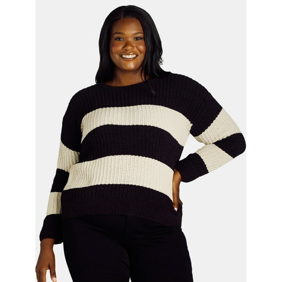 Time and Tru Women's and Women's Plus Matte Chenille Sweater, Midweight, Size XS-4X