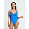 thumbnail image 1 of Time and Tru Women’s and Women’s Plus Mesh Inset One Piece Swimsuit, Sizes XS-3X, 1 of 5