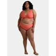thumbnail image 1 of Time and Tru Women's and Women’s Plus Mid-Rise Bikini Bottoms, Sizes S-3X, 1 of 4