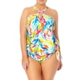 thumbnail image 1 of Time and Tru Women's and Women’s Plus O Ring Hanky Hem Tankini Swim Top, 1 of 5
