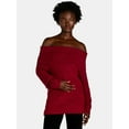 thumbnail image 1 of Time and Tru Women's and Women's Plus Off Shoulder Sweater, Sizes XS-4X, 1 of 5