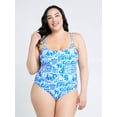 thumbnail image 1 of Time and Tru Women's and Women's Plus One Piece Swimsuit, Sizes XS-2X, 1 of 4