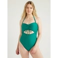 thumbnail image 1 of Time and Tru Women's and Women’s Plus Cutout One Piece Swimsuit, Sizes XS-3X, 1 of 5