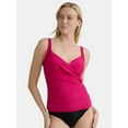 thumbnail image 1 of Time and Tru Women's and Women's Plus Plunge Tankini Top, Sizes XS-2X, 1 of 5
