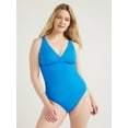 thumbnail image 1 of Time and Tru Women's and Women's Plus Plunge One Piece Swimsuit, Sizes XS-3X, 1 of 2