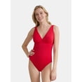 thumbnail image 1 of Time and Tru Women's and Women's Plus Plunge One Piece Swimsuit, Sizes XS-3X, 1 of 4