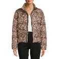Time and Tru Women's and Women's Plus Puffer Jacket, Sizes S3X
