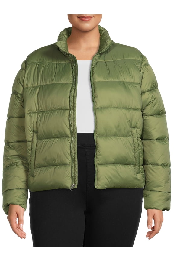 Women's and Women's Plus Puffer Jacket, Sizes S-3X