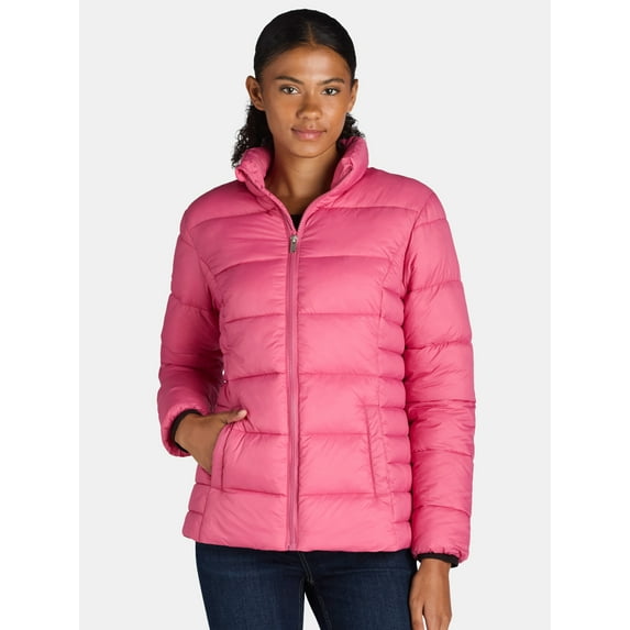 Time and Tru Women's and Women's Plus Puffer Jacket, Sizes XS-3X