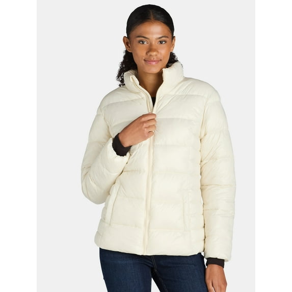 Time and Tru Women's and Women's Plus Puffer Jacket, Sizes XS-3X