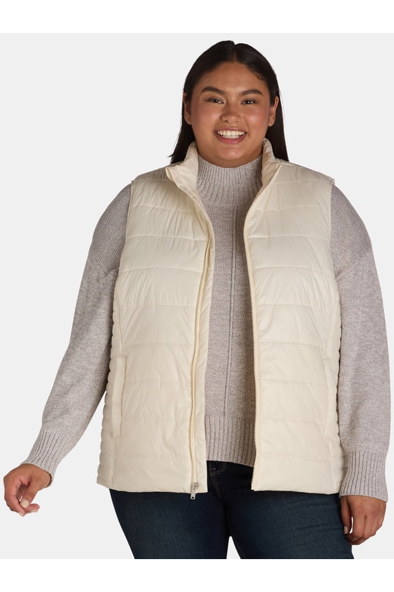 Women's and Women's Plus Puffer Vest, Sizes XS-3X