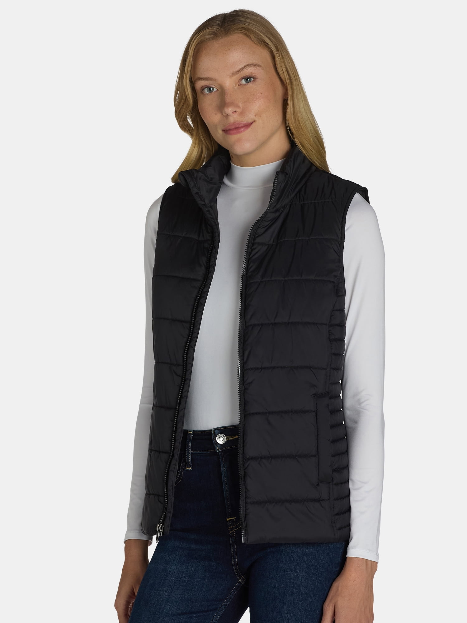 Time and Tru Women's and Women's Plus Core Puffer Vest, size XS - 3X