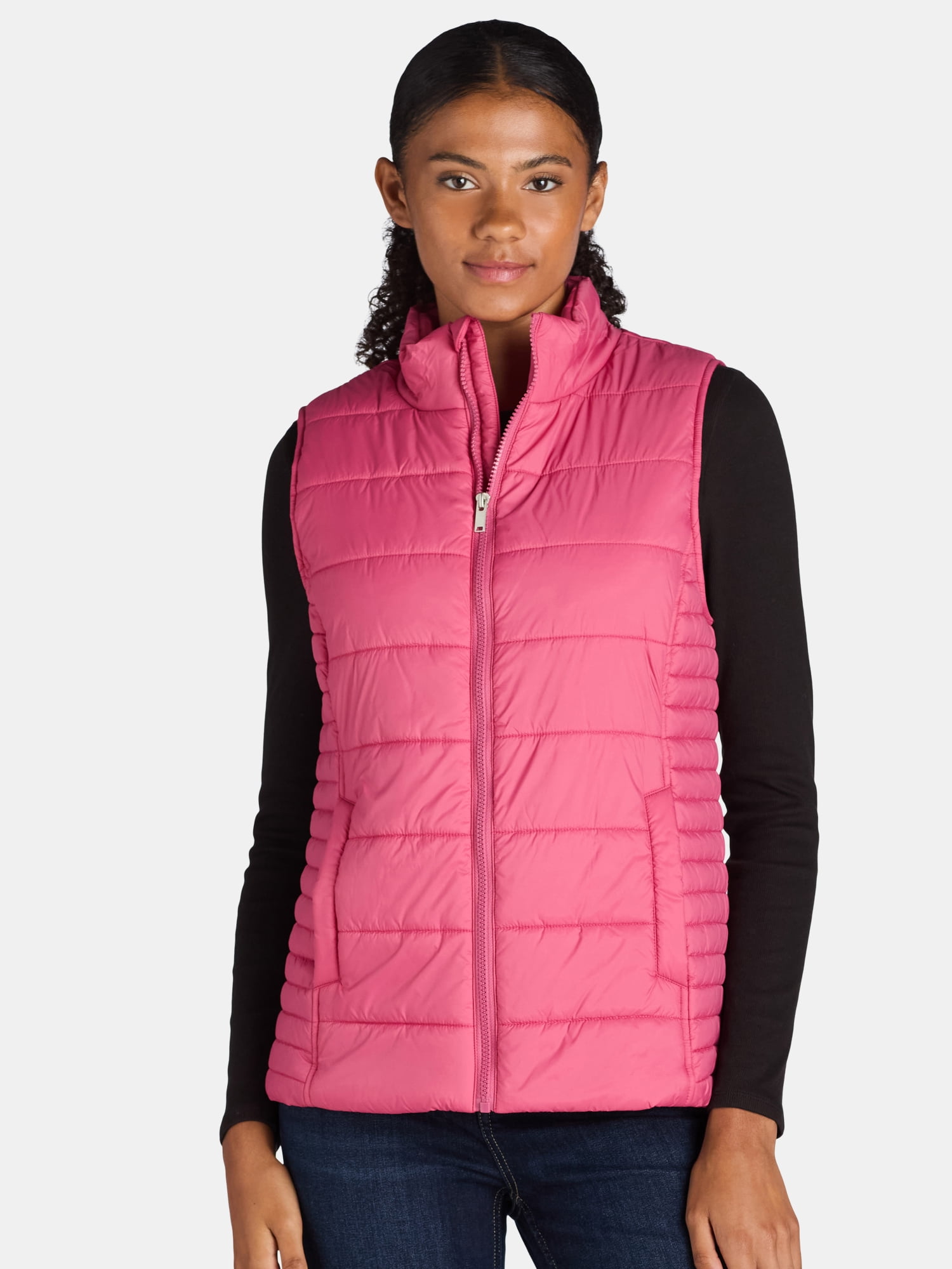 Time and Tru Women's and Women's Plus Core Puffer Vest, size XS - 3X