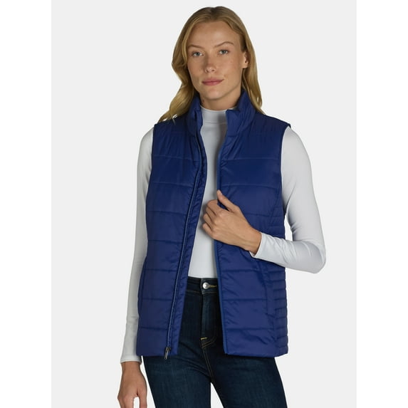 Time and Tru Women's and Women's Plus Core Puffer Vest, size XS - 3X