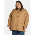 Time and Tru Women's and Women's Plus Quilted Barn Coat, Sizes XS3X